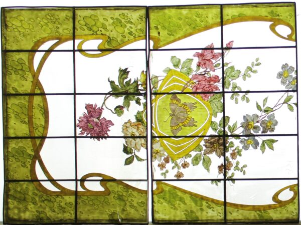 Décor Art Nouveau aux fleurs et papillons – Image 2