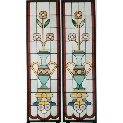Vases et fleurs stylisés