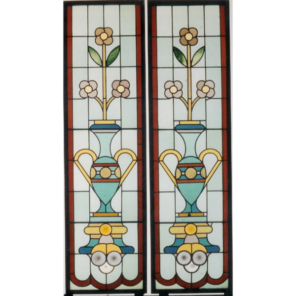 Vases et fleurs stylisés