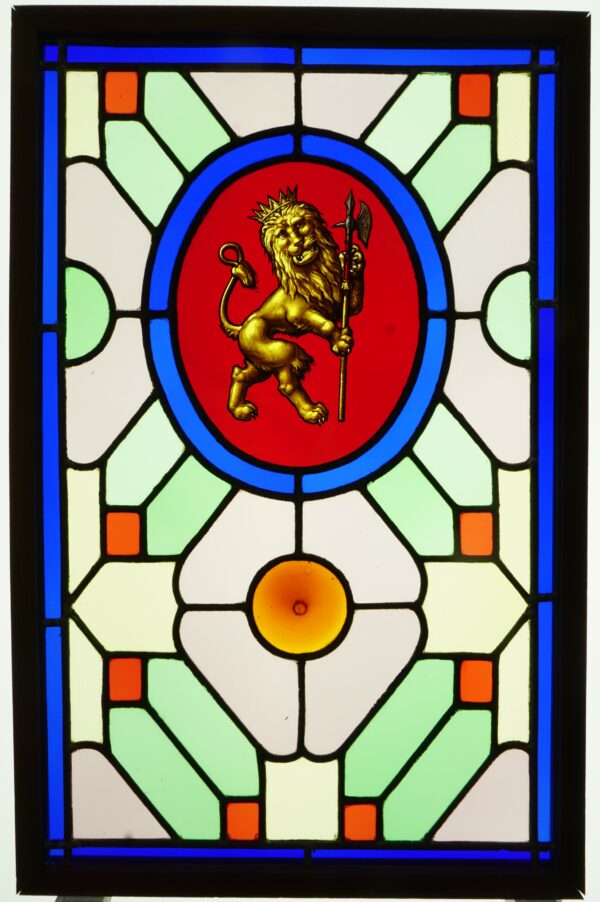 Lion et griffon couronnés héraldiques – Image 2