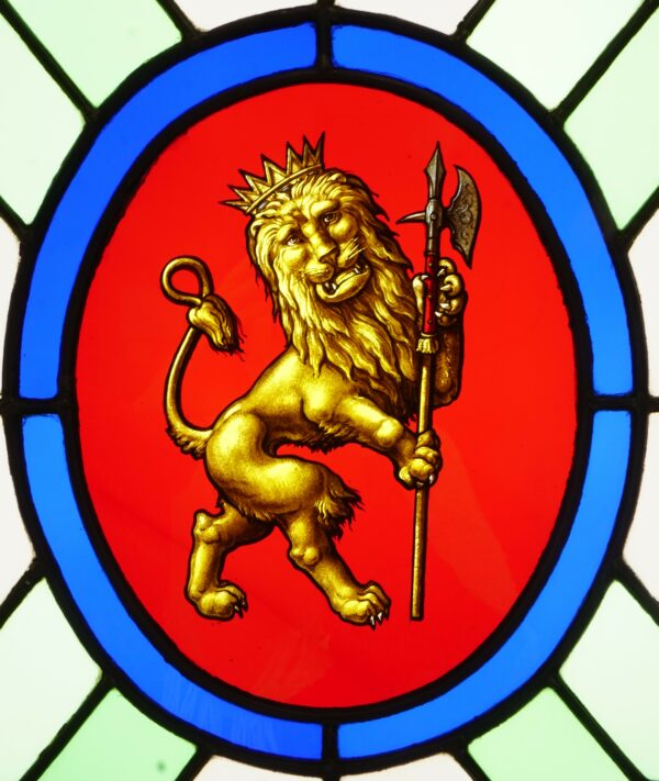 Lion et griffon couronnés héraldiques – Image 3