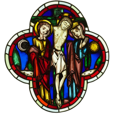 Vitrail quadrilobe - Crucifixion